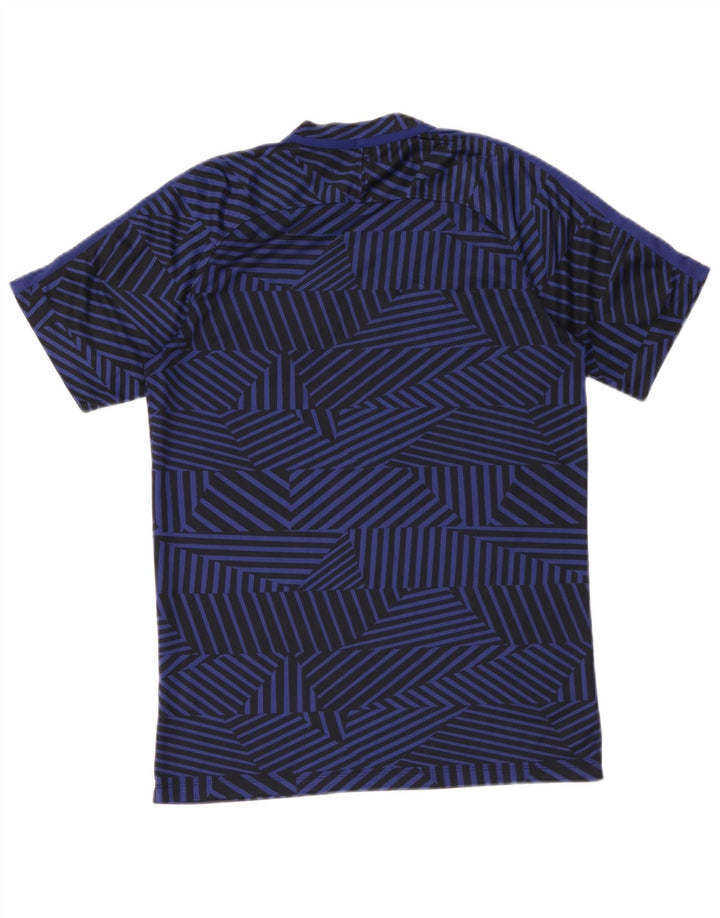 Nike Dri Fit T-Shirt Top srednji tamnoplavi geometrijski poliester