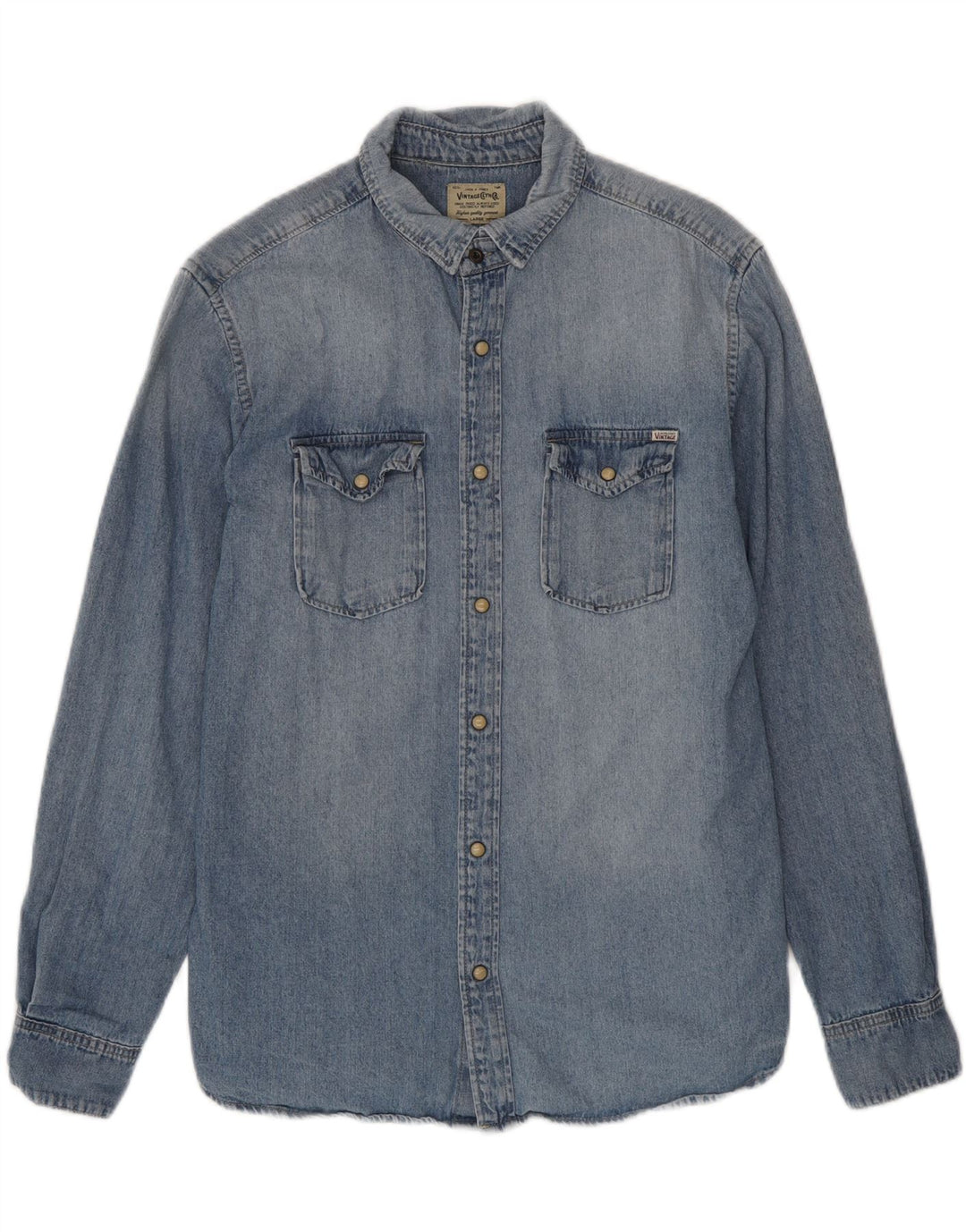 JACK & JONES Mens Denim Shirt Large Blue Cotton Vintage Jack & Jones and Second-Hand Jack & Jones from Messina Hembry 