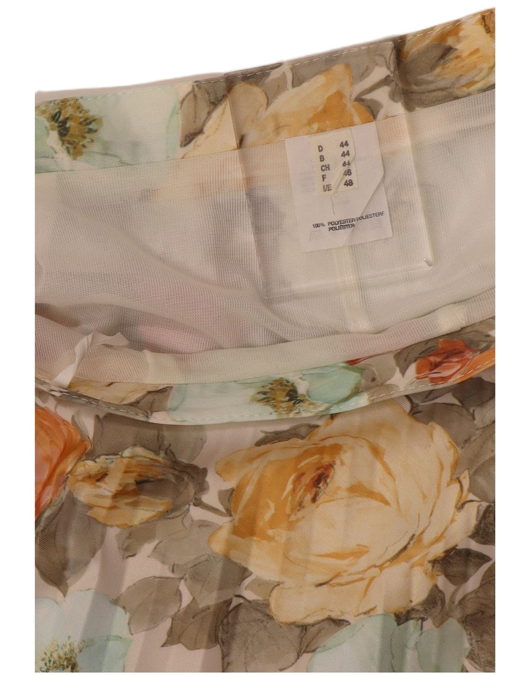 VINTAGE ženska plisirana suknja EU 44 XL W32 Raznobojni cvjetni poliester