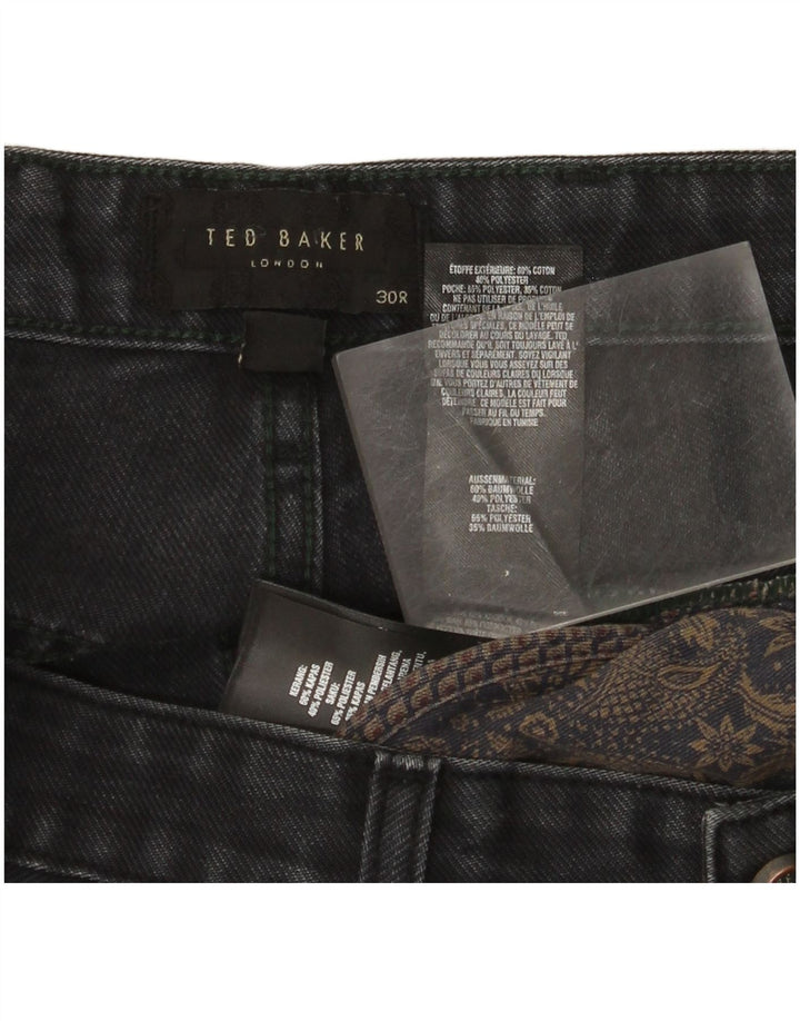 Ženske uske traperice Ted Baker W30 L31 crni pamuk