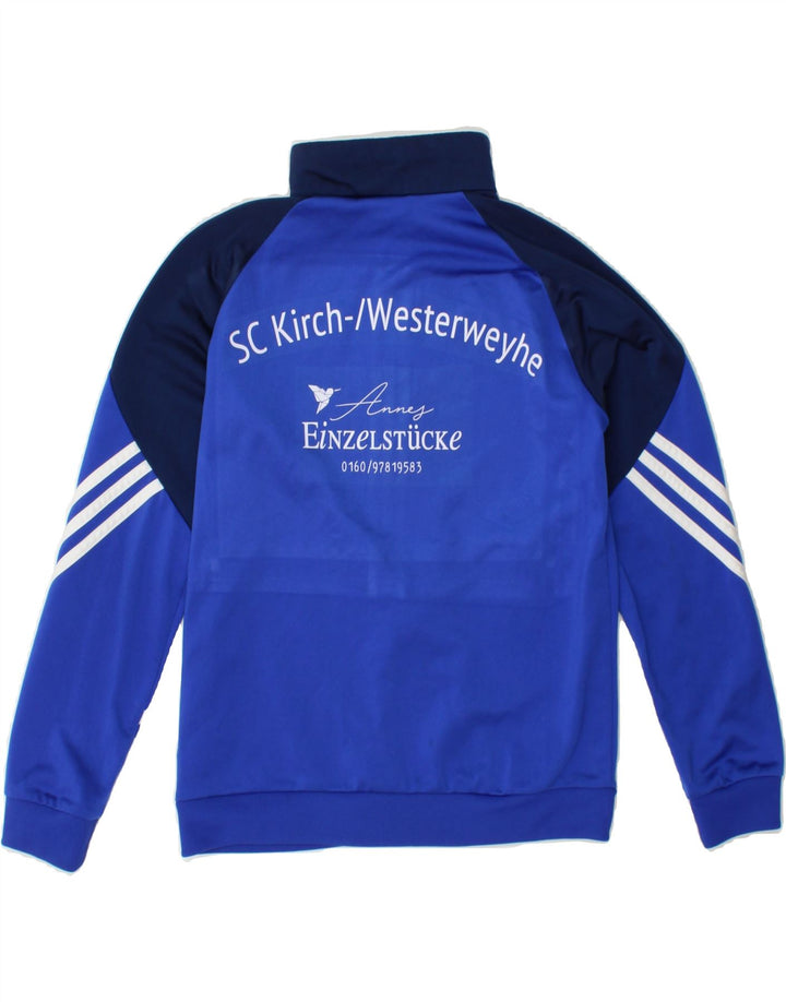 ADIDAS Boys Graphic Tracksuit Top Jacket 11-12 Years Large Blue Polyester Vintage Adidas and Second-Hand Adidas from Messina Hembry 