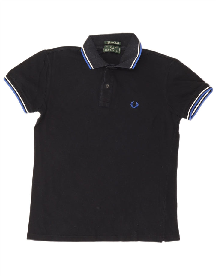 FRED PERRY Muška lagana i rastezljiva polo majica Srednje tamnoplavi pamuk