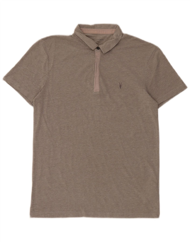 Muška polo majica All Saints, pamuk na male sive pruge