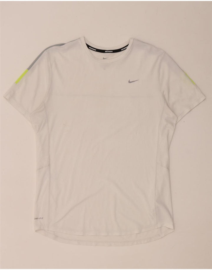 Nike Dri Fit T-Shirt Top srednje bijele boje od poliestera