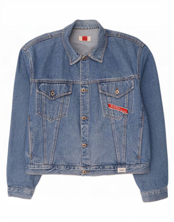 Vintage muška traper jakna UK 42 XL plavi pamuk