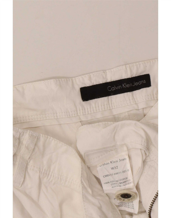 Calvin Klein muške kargo kratke hlače W32 Srednje bijeli pamuk
