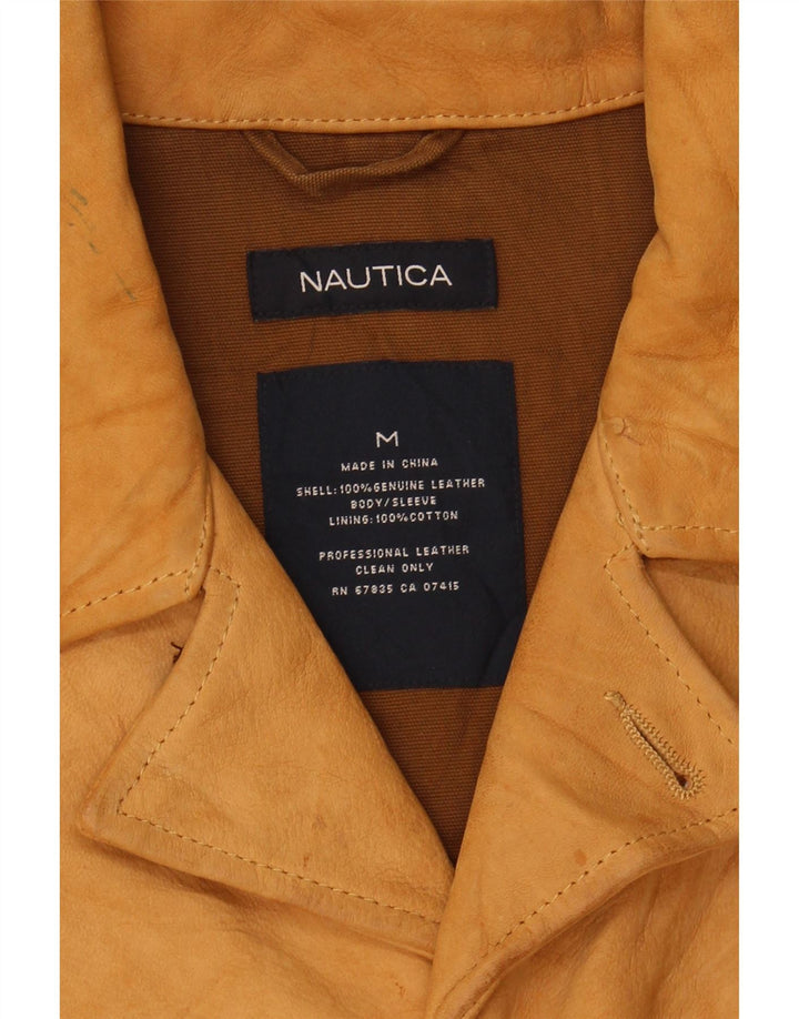 NAUTICA Mens Suede Jacket UK 38 Medium Yellow Leather Vintage Nautica and Second-Hand Nautica from Messina Hembry 