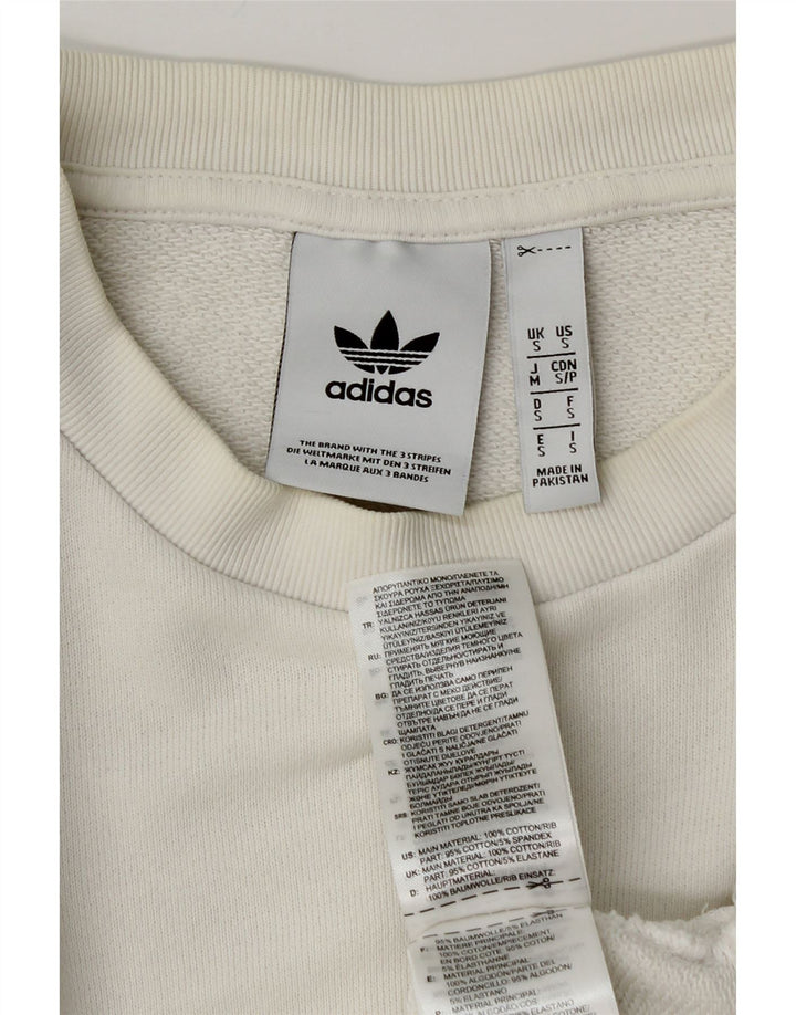ADIDAS Muški džemper s grafičkim motivima Mali bijeli pamuk