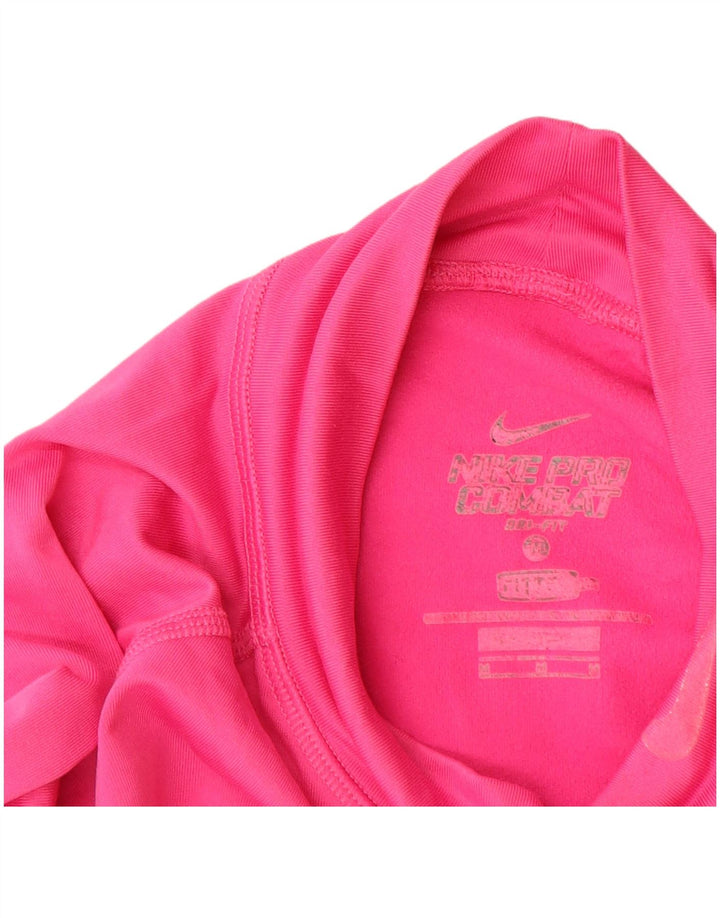 Nike Ženska Dri Fit majica dugih rukava UK 12 Srednje ružičasti poliester