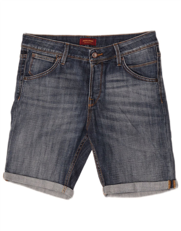 Jack & Jones muške traper kratke hlače srednje veličine W32 plavi pamuk