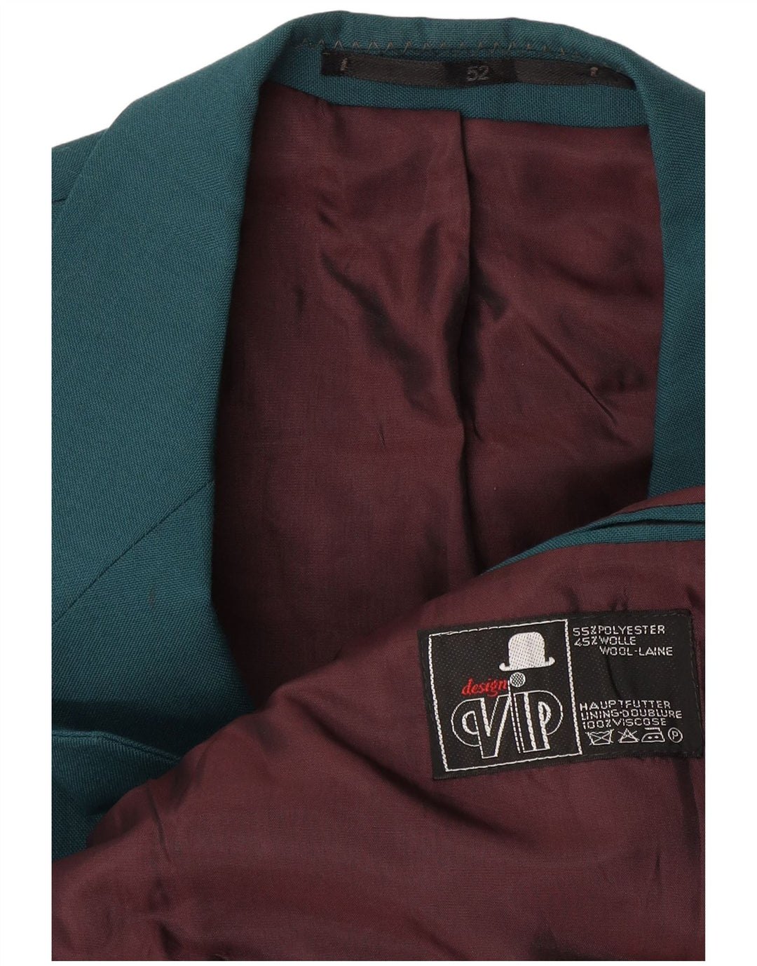 VIP muška jakna s dvostrukim kopčanjem IT 52 XL Zelena vuna