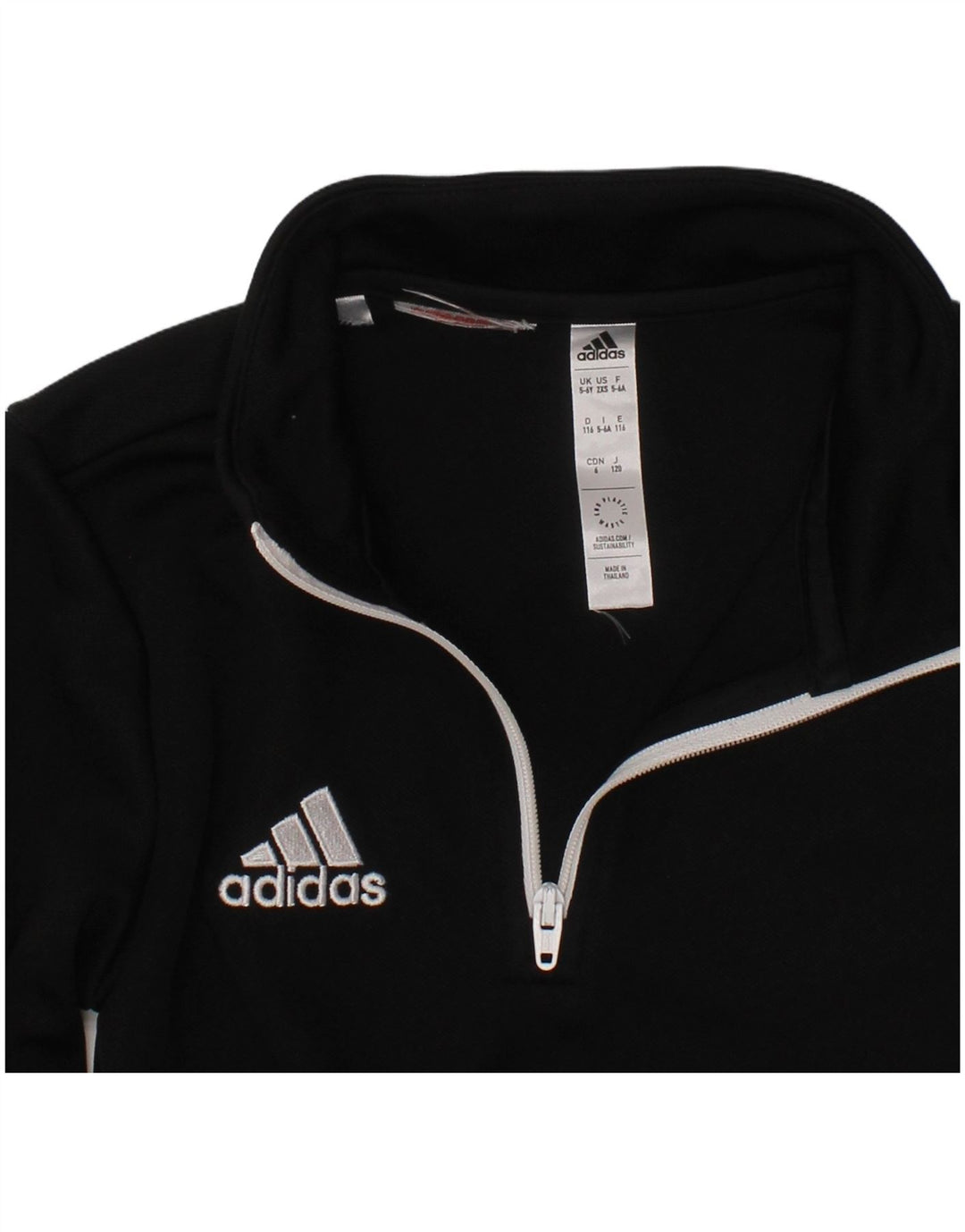 ADIDAS Boys Aeroready Pullover Trenirka Top 5-6 Years Black