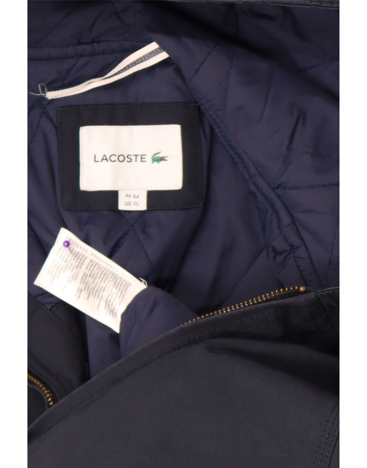 Lacoste muška bomber jakna s kapuljačom, veličina 54 XL tamnoplavi poliester