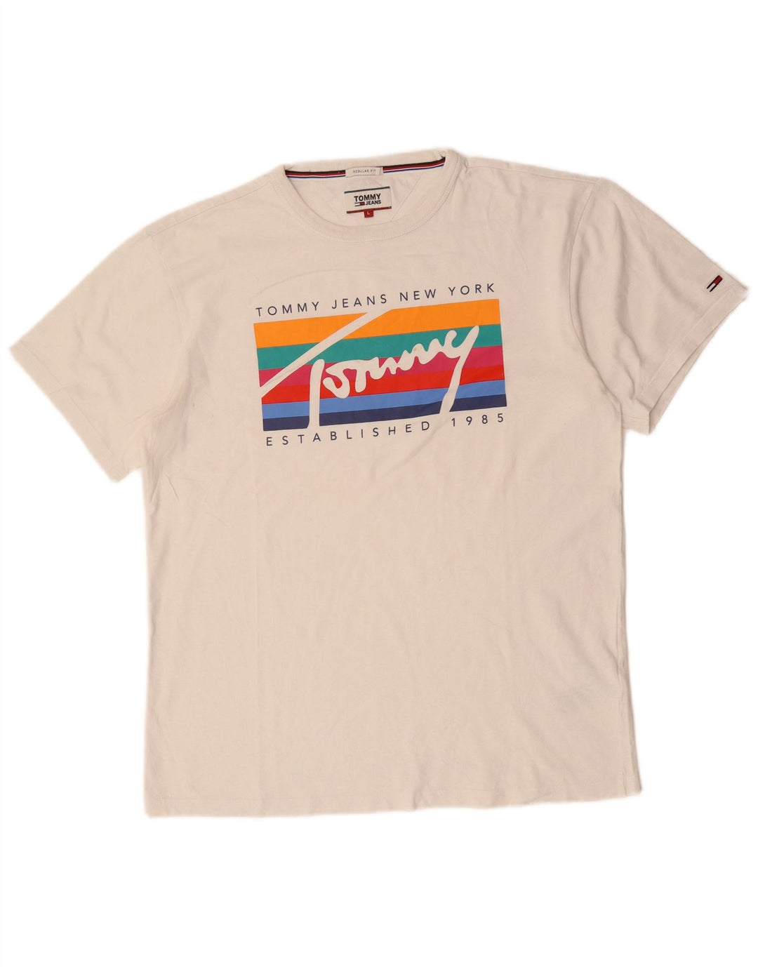 Velika bijela pamučna muška majica kratkih rukava Regular kroja Tommy Hilfiger