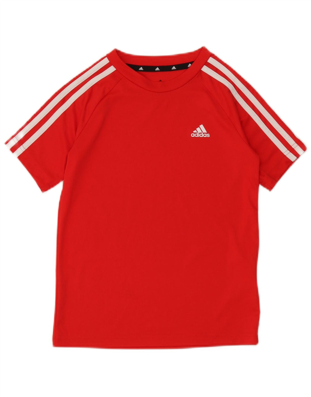 Adidas Boys Aeroready T-Shirt Top 9-10 Years Red Poliester