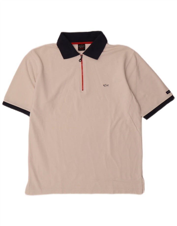 Paul & Shark muška polo majica srednje bijele boje