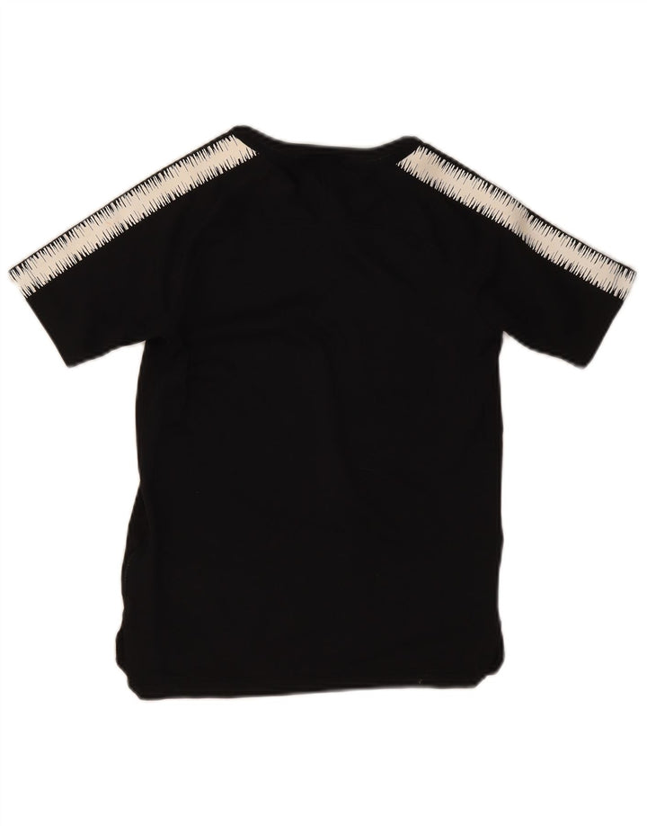 Nike Boys Dri Fit T-Shirt Top 8-9 Years Small Black Colourblock Poliester