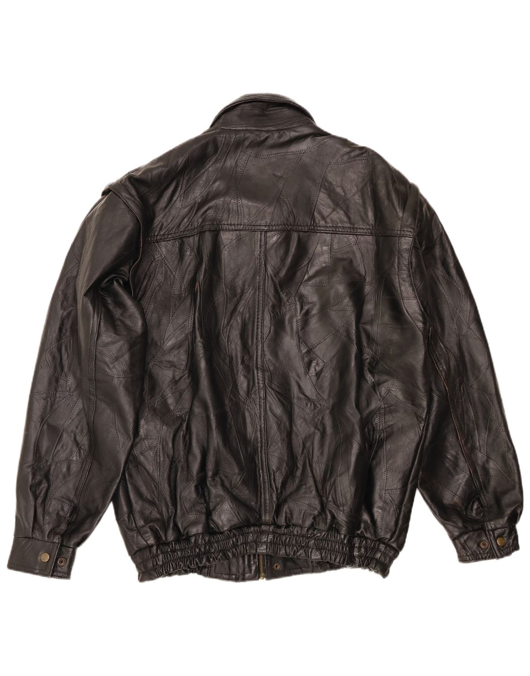 VINTAGE muška kožna jakna UK 40 velika crna koža