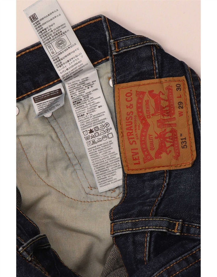 Levi's muške 531 ravne traperice W29 L30 plavi pamuk