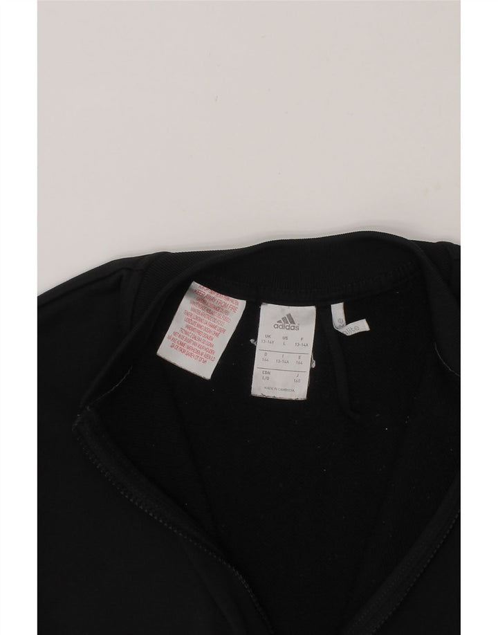 ADIDAS Boys Climalite Tracksuit Top Jacket 13-14 Years  Grey Colourblock Vintage Adidas and Second-Hand Adidas from Messina Hembry 