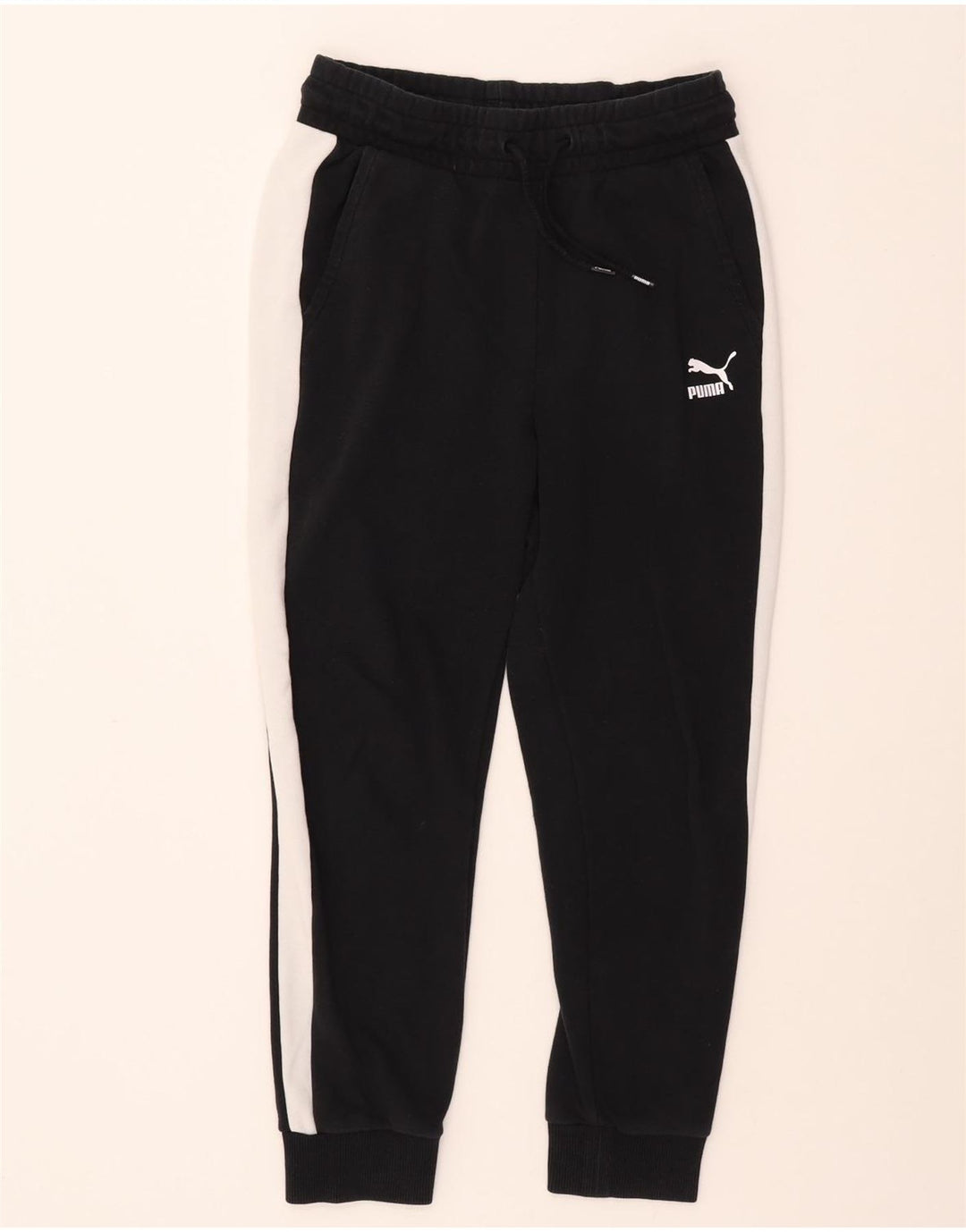 PUMA Ženska trenirka Hlače Joggers UK 6 XS Black Colourblock Pamuk