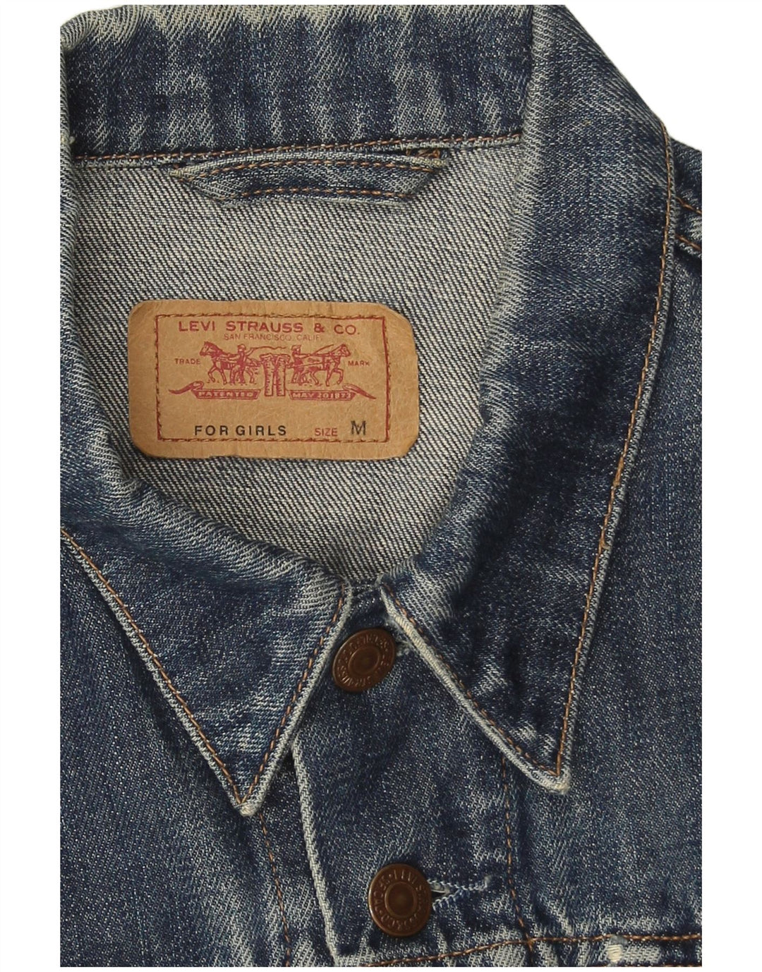 Levi's traper jakna za djevojčice 11-12 godina, srednje tamnoplavi pamuk