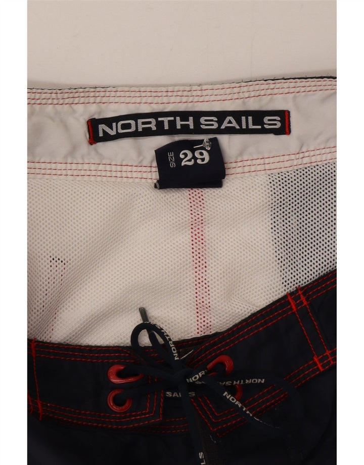 North Sails Muške kratke hlače za kupanje s grafičkim motivima, mali crveni poliamid u boji