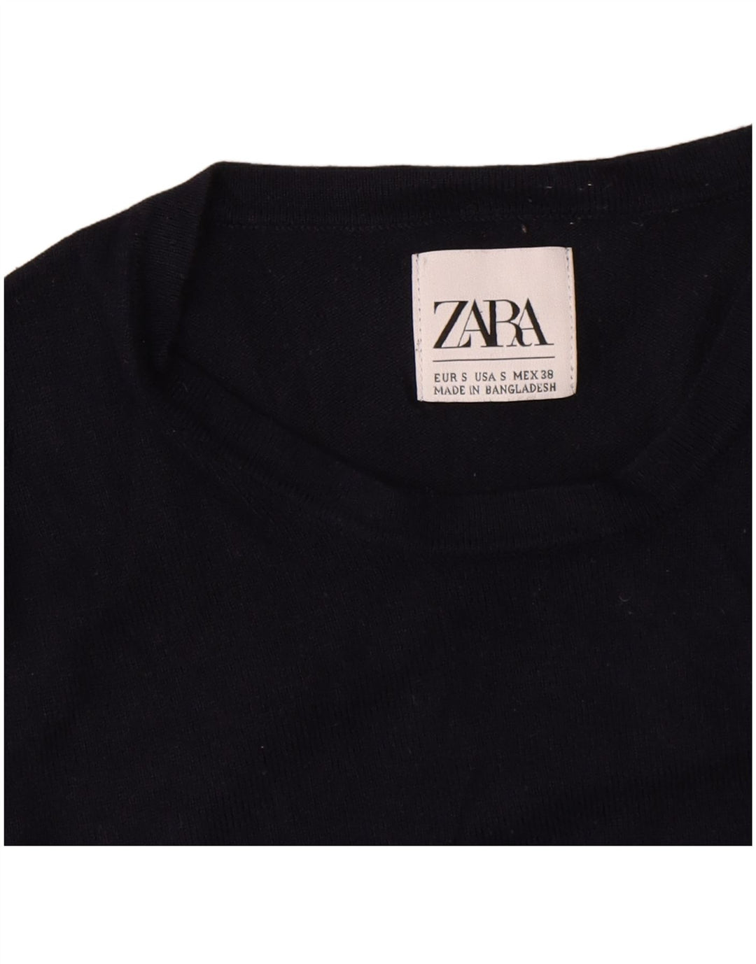Zara muški džemper s okruglim izrezom mali tamnoplavi