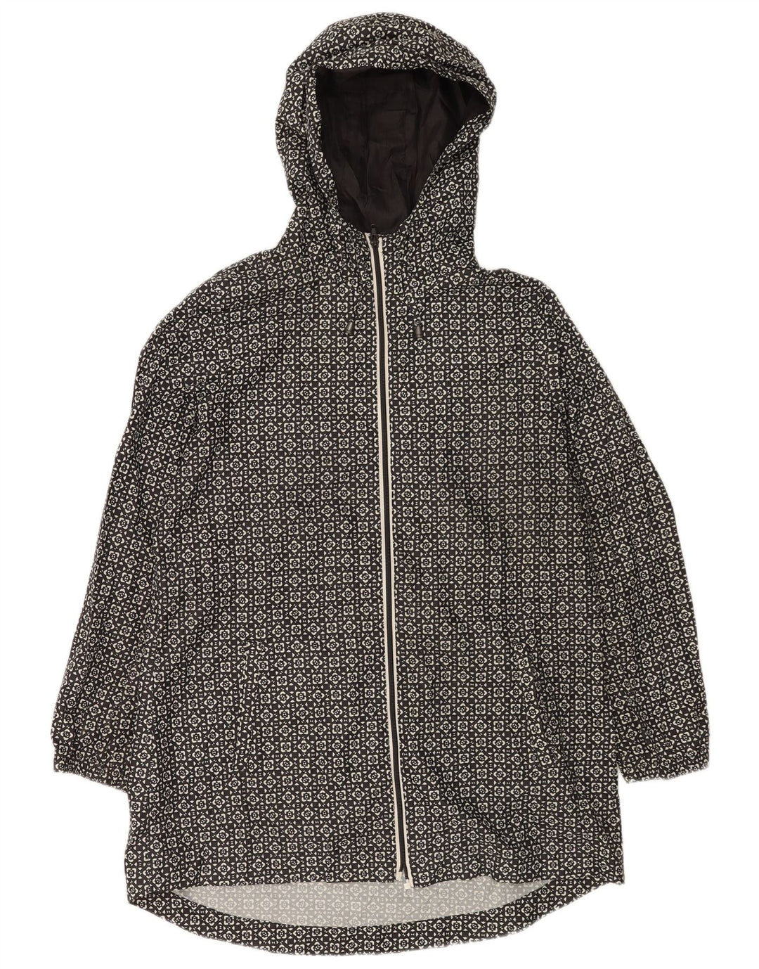 Marks & Spencer ženski baloner s kapuljačom UK 14 srednji crni geometrijski