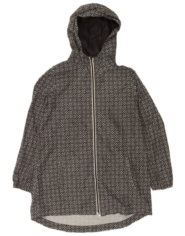 Marks & Spencer ženski baloner s kapuljačom UK 14 srednji crni geometrijski
