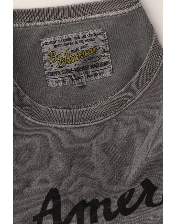 By American Mens Graphic Sweatshirt Džemper XL siva