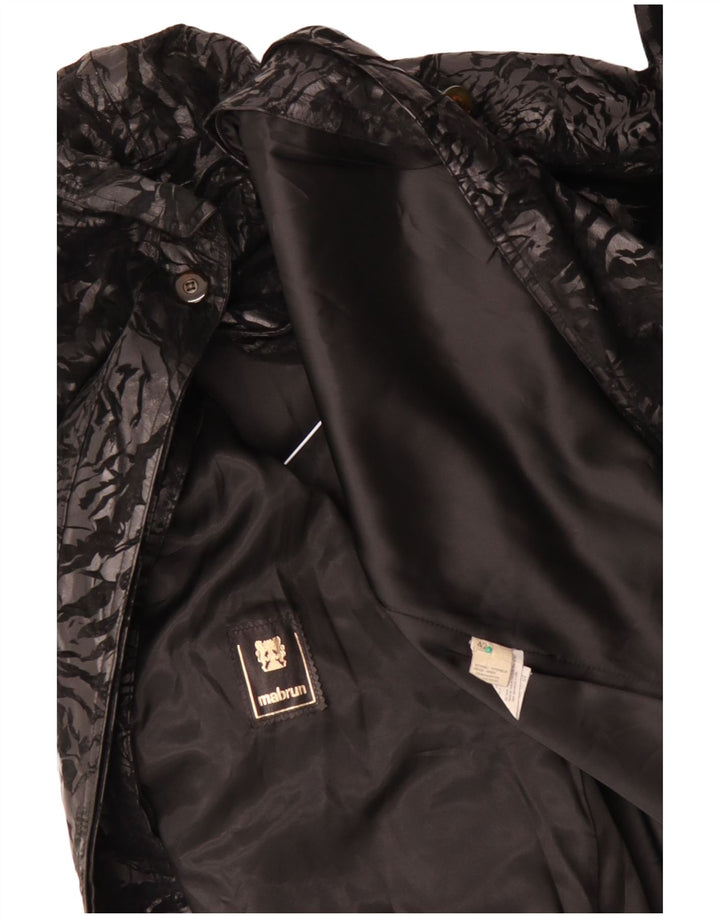 MABRUN ženski preveliki kaput IT 42 Veliki crni cvjetni