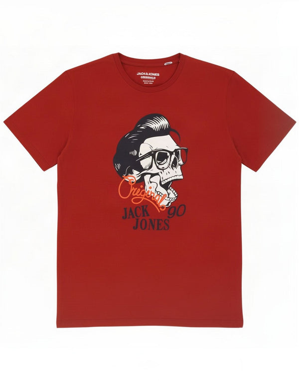 Jack & Jones majica s grafičkim motivima XL Red Cotton