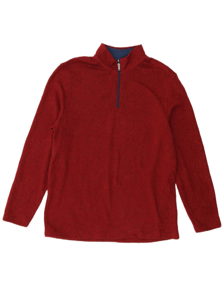 Izod muška majica s izrezom s patentnim zatvaračem XL od crvenog pjegavog poliestera