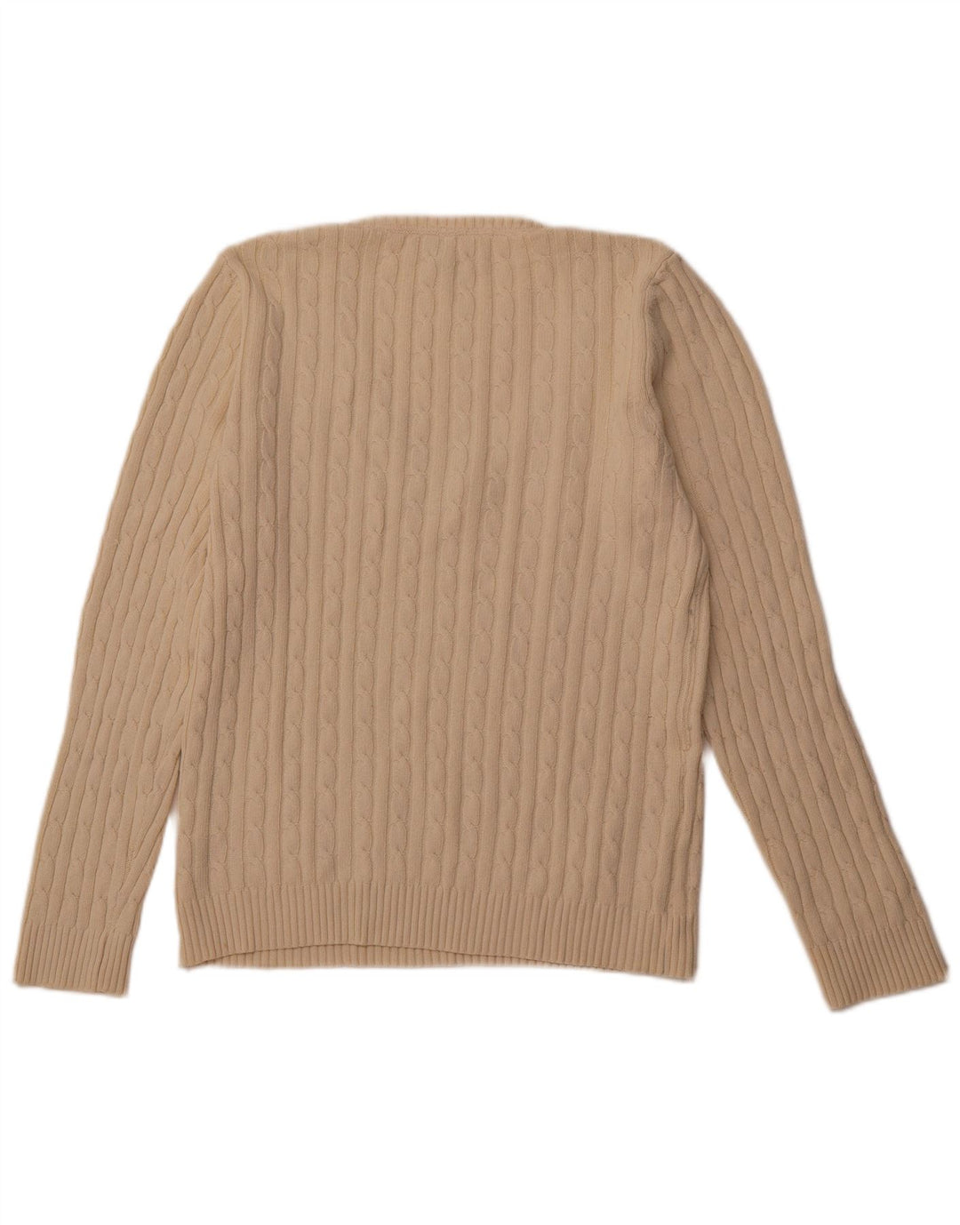 CREW CLOTHING Ženski džemper s V-izrezom UK 18 XL sivobijeli pamuk