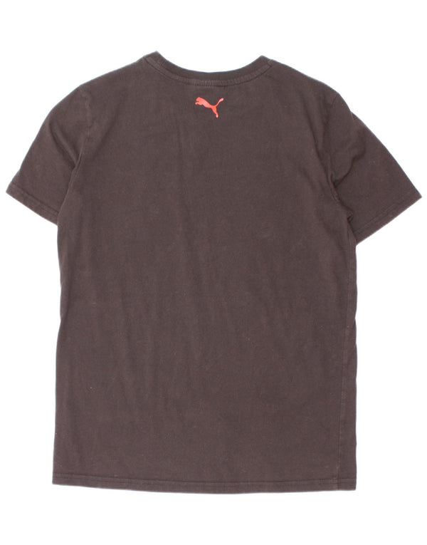 Puma Boys Graphic T-Shirt Top 11-12 Years Large Crni Pamuk
