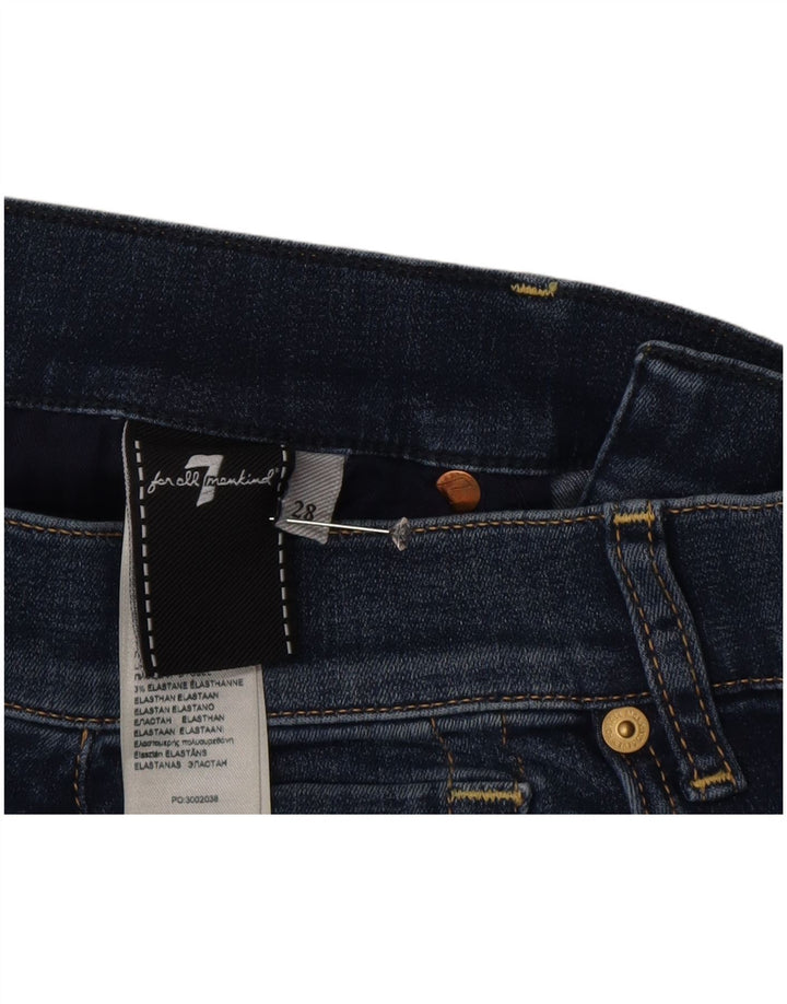 7 For All Mankind Ženske Bootcut traperice W28 L34 Plavi pamuk