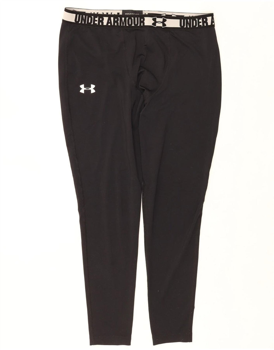 UNDER ARMOUR Ženske Heat Gear Graphic Leggings UK 18 XL Black Colourblock