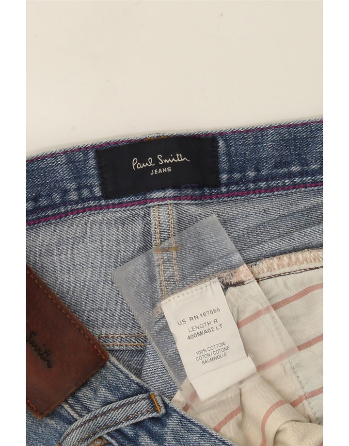 PAUL SMITH Muške ravne traperice W34 L32 Plavi pamuk