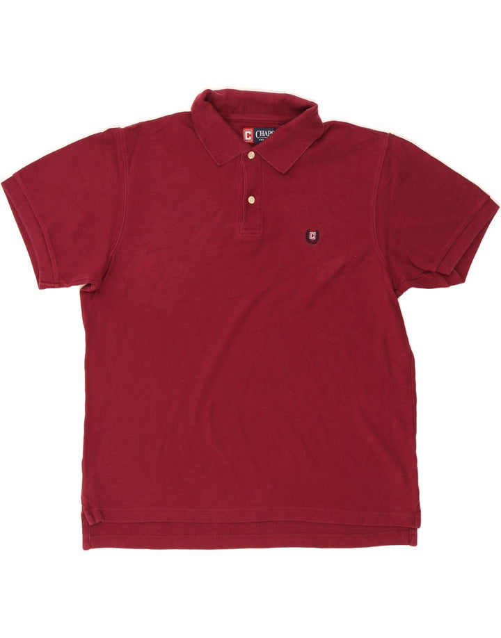 CHAPS Mens Polo Shirt Large Burgundy Cotton Vintage Chaps and Second-Hand Chaps from Messina Hembry 