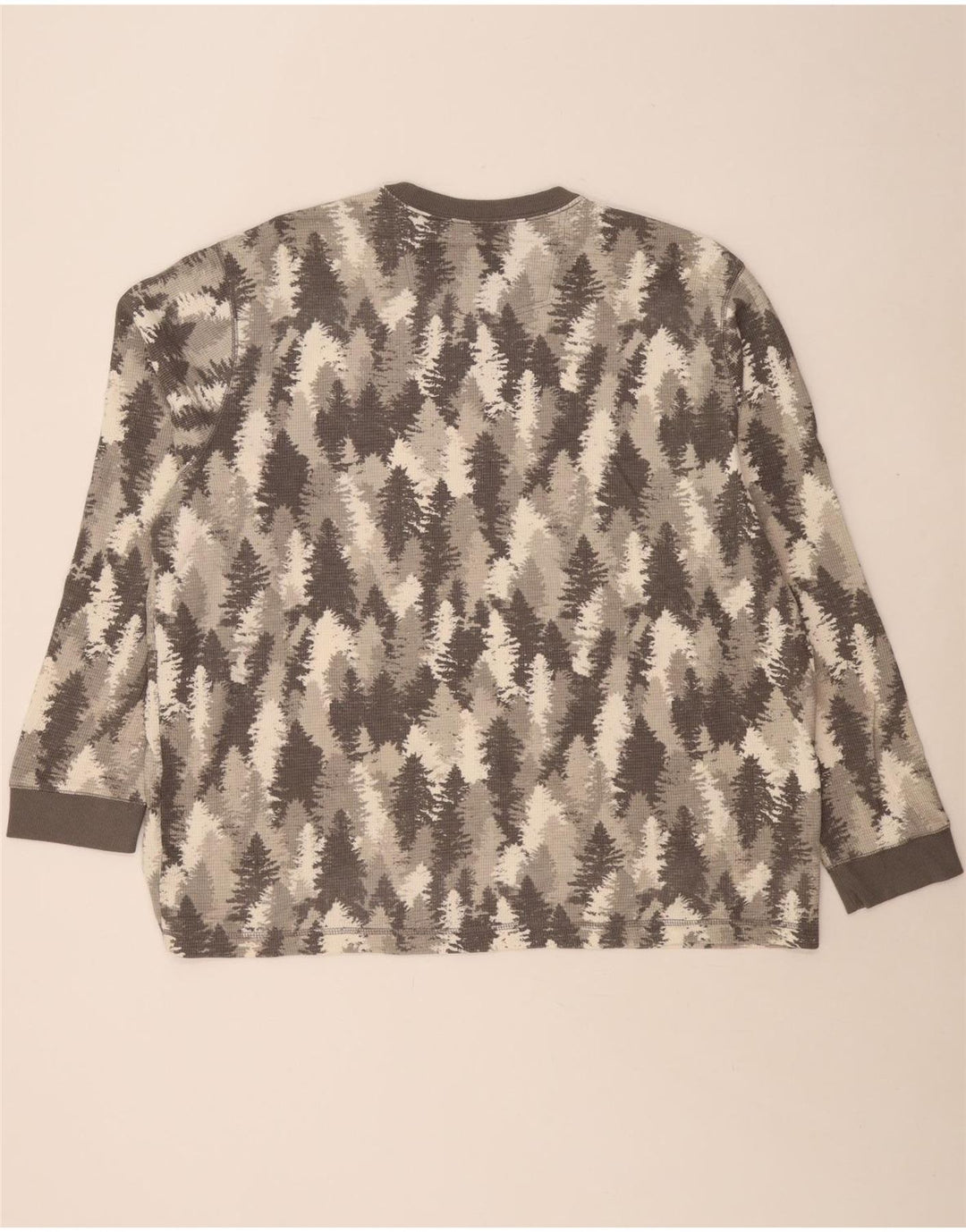 EDDIE BAUER Muška majica s apstraktnim uzorkom dugih rukava 2XL, sivi pamuk