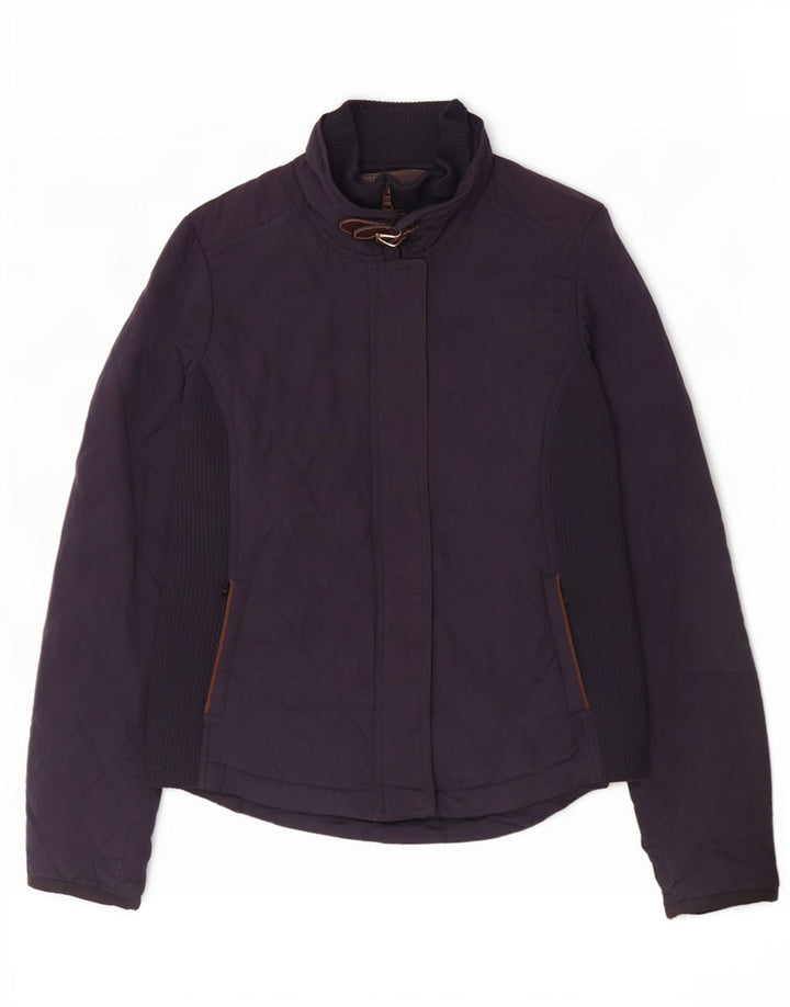 Ženska prošivena jakna Massimo Dutti UK 12 srednje tamnoplavi poliester
