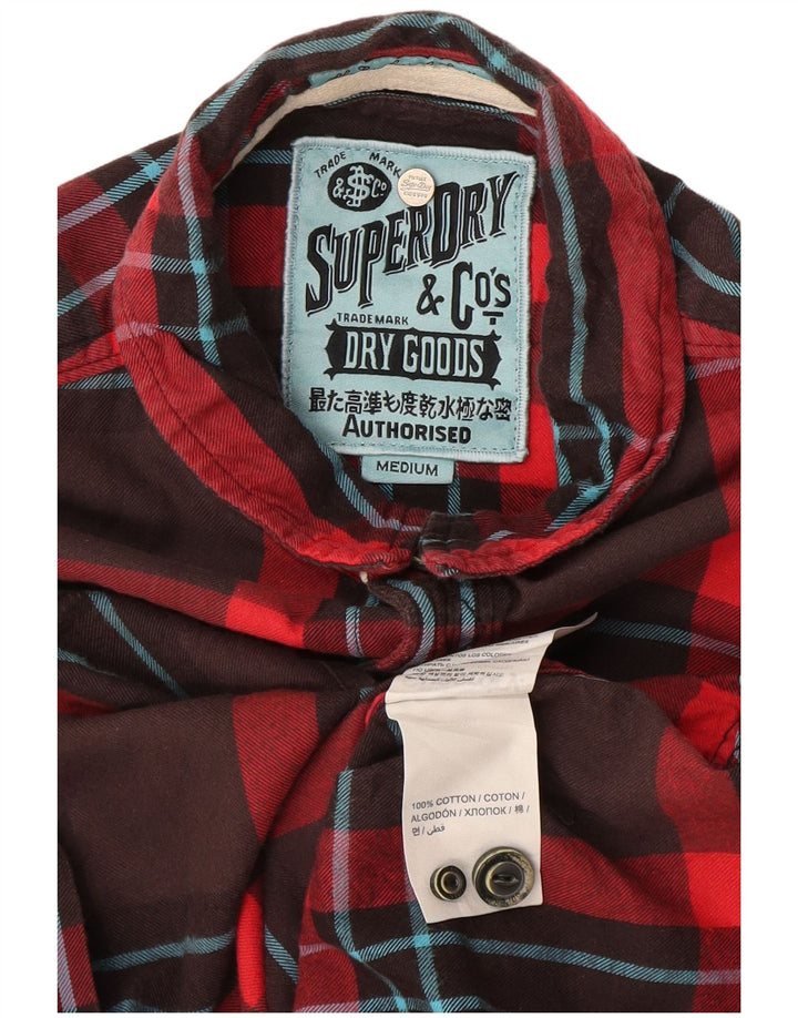 Superdry muška flanelska košulja srednje smeđeg kariranog pamuka