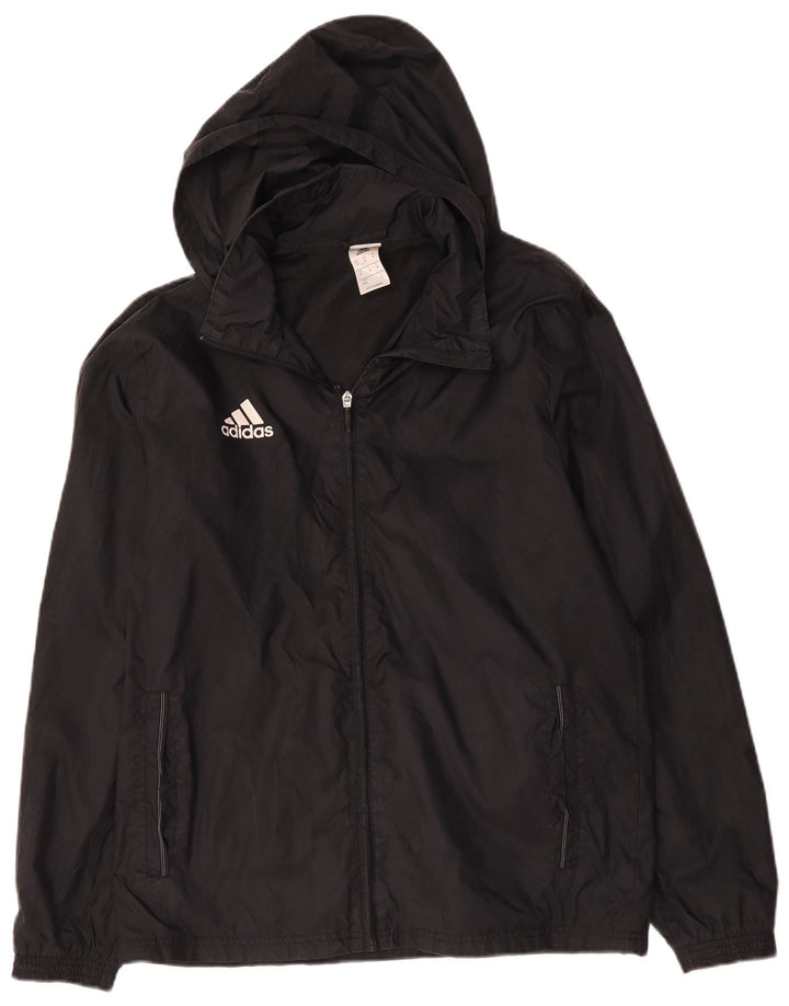 Adidas muška kišna jakna s kapuljačom UK 38 srednji crni poliamid