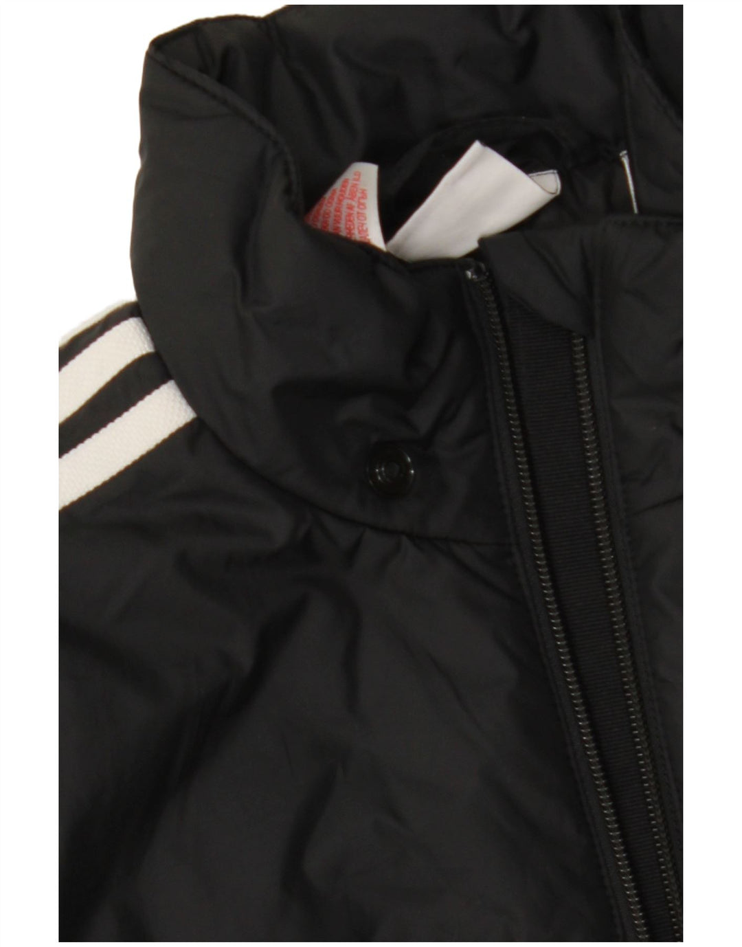 ADIDAS Boys Padded Jacket 11-12 Years Black Polyester