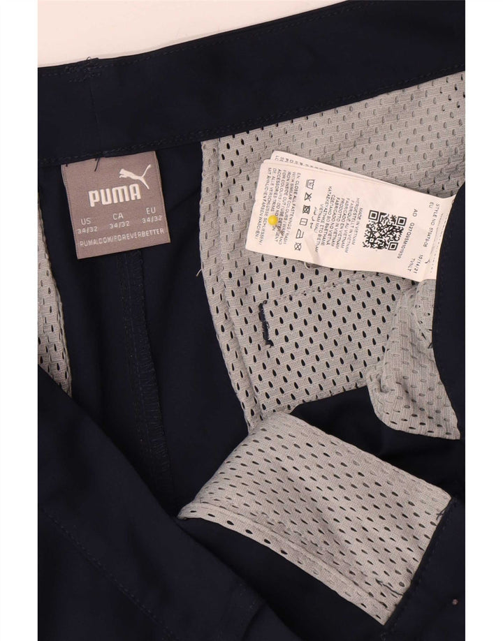 Puma muške ravne chino hlače W34 L32 tamnoplavi poliester