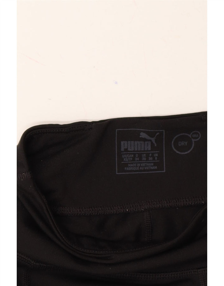 PUMA Womens Leggings UK 8 Small  Black Polyester Vintage Puma and Second-Hand Puma from Messina Hembry 