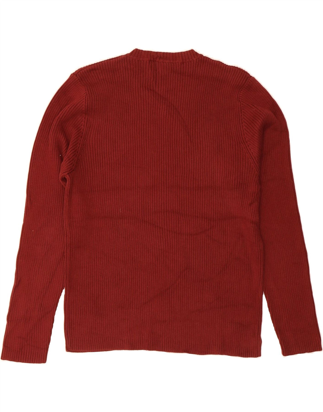 EDDIE BAUER Mens V-Neck Jumper Sweater Large Red Cotton Vintage Eddie Bauer and Second-Hand Eddie Bauer from Messina Hembry 