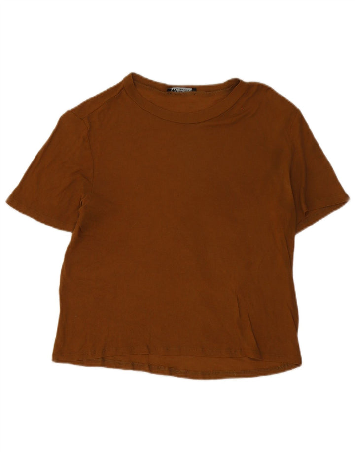 Zara ženska majica kratkih rukava UK 14 Large Brown