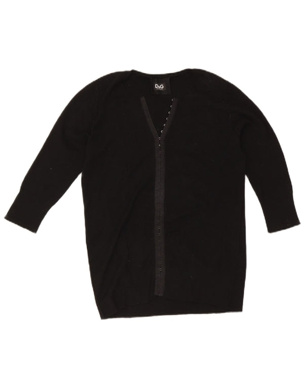 Ženski džemper kratkih rukava Dolce & Gabbana UK 18 XL crni